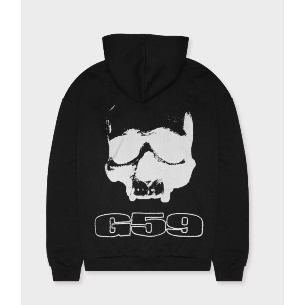 g59 skull logo reflective hoodie (black)